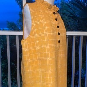 🌻 Ann Taylor Jersey Sleeveless Tartan Top + Zara